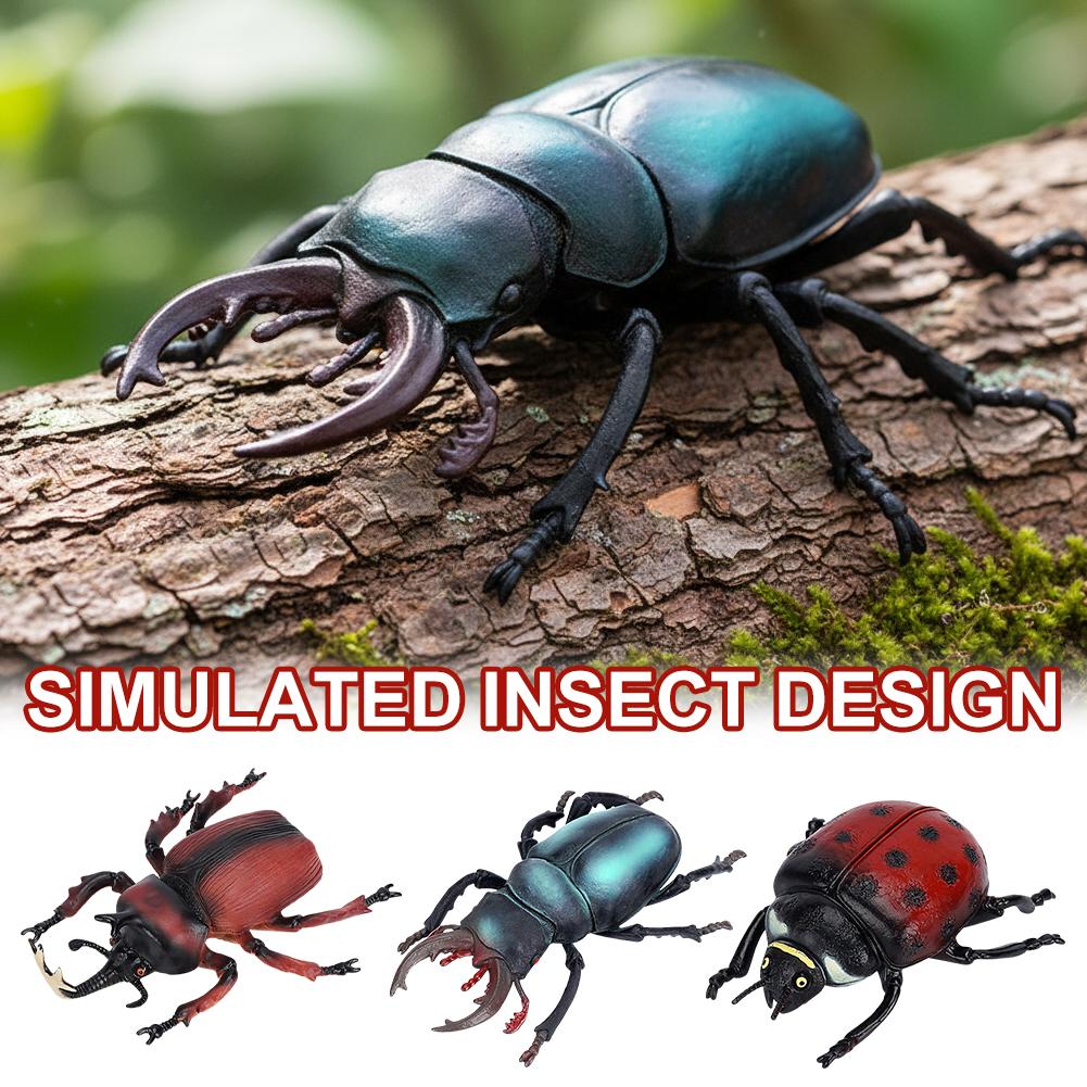 Science Nature - Realistic Stag Beetle Figurine Toy Lifelike