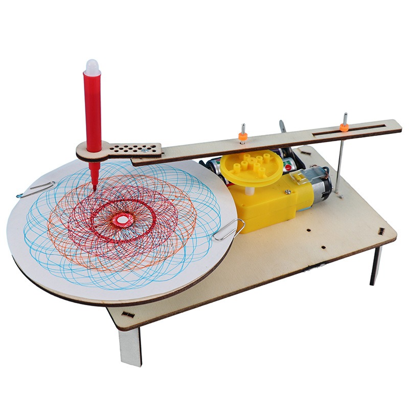 Science Nature - 1-3Pcs DIY Wooden Electric Plotter Drawing