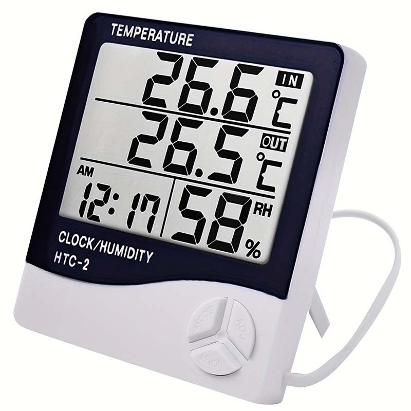 LCD Digital Thermometer Hygrom - Weather Station Indoor 评论和价格
