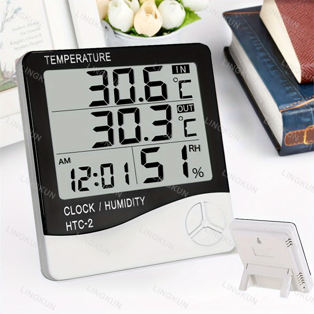 LCD Digital Thermometer Hygrom - Weather Station Indoor 评论和价格