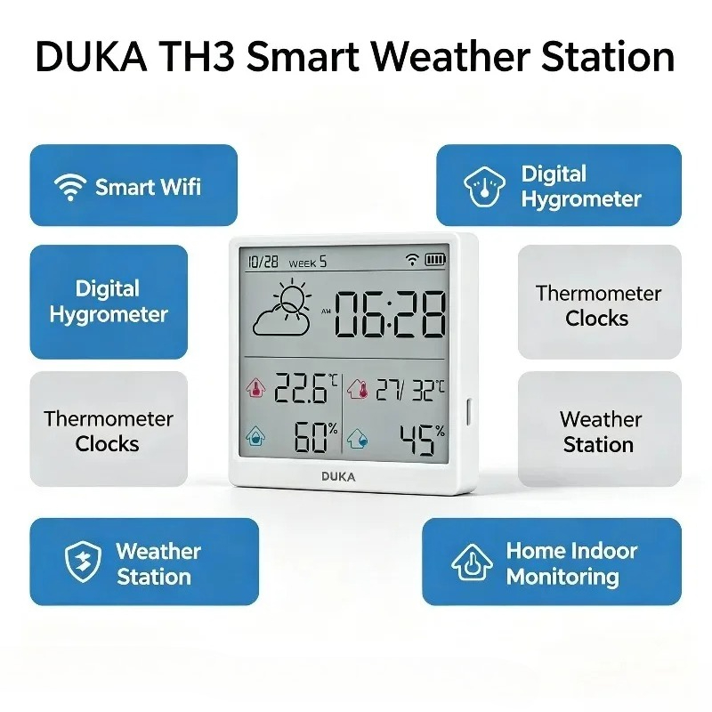 DUKA ATuMan Wi-Fi Smart Temper - Weather Station Indoor 评论和价格