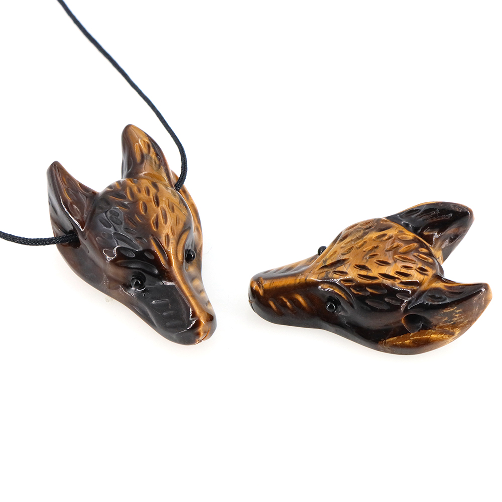 40mm Wolf Head Stone Pendant N - Science Nature 评论和价格