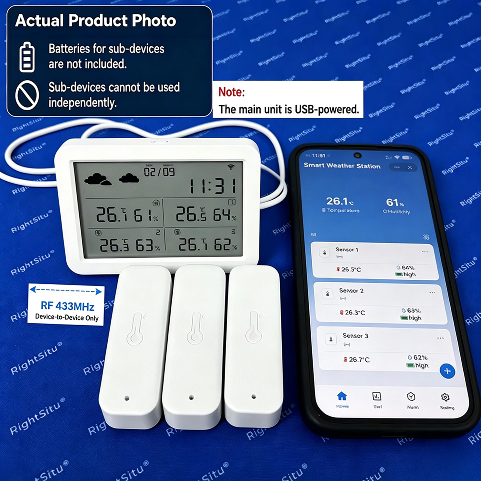 Tuya WiFi+RF433 Weather Statio - Weather Station Indoor 评论和价格